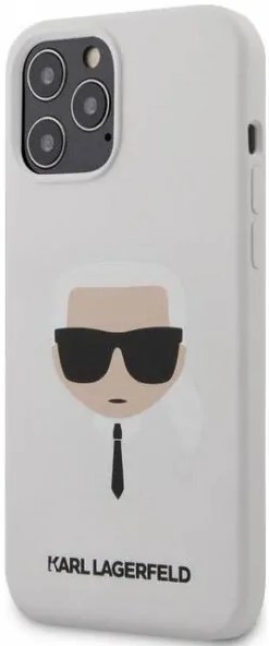 фото Чехол Karl Lagerfeld Karl's Head (KLHCP12MSLKHWH) для iPhone 12/iPhone 12 Pro (White)