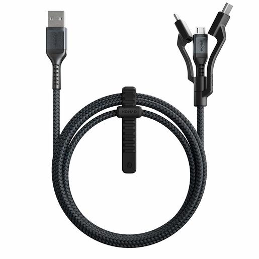 фото Кабель Nomad Universal Cable, интерфейсы Lightning/USB-C/Micro-USB. Длина 1,5 м. Цвет чёрный