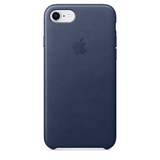 фото Кожаный чехол Apple Leather Case для iPhone 8/7, цвет (Midnight Blue) тёмно-синий