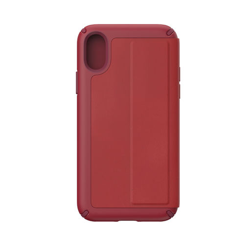 фото Чехол-книжка Presidio Folio Leather для iPhone XS/X. Материал пластик, полиуретан. Цвет красный