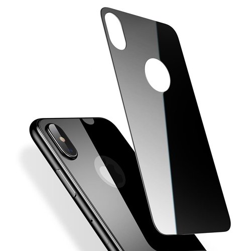 фото Защитное стекло Baseus Silk-screen Glass 0.3mm (SGAPIPHX-BM01) для задней панели Apple iPhone X (Black)