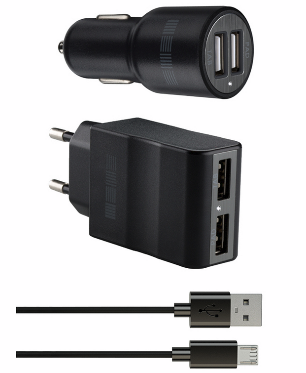 фото Набор RT АЗУ+СЗУ + каб microUSB 2А