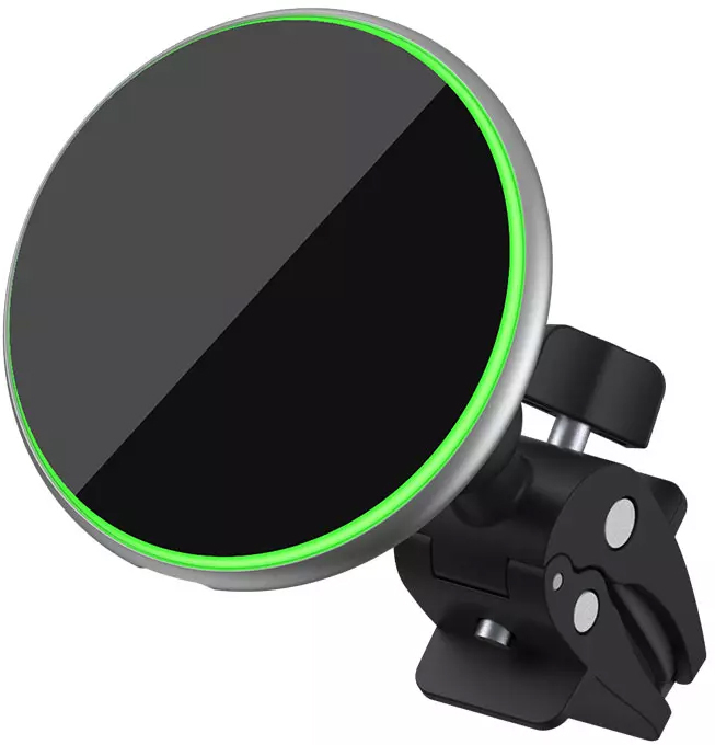 фото Автодержатель с беспроводной зарядкой Wiwu Liberator Magnetic Wireless Charger CH-308 (Black)