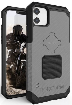 фото Противоударный чехол-накладка Rokform Rugged Case для iPhone 11 со встроенным магнитом.. Материал: поликарбонат. Цвет: серый