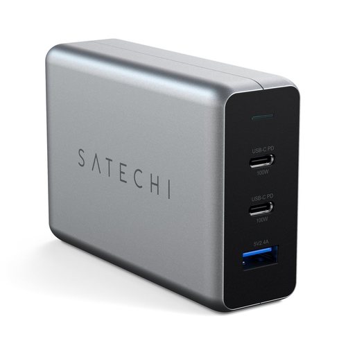 фото Сетевое зарядное устройство Satechi Charger 100W с технологией GaN Power. Цвет: серый космос