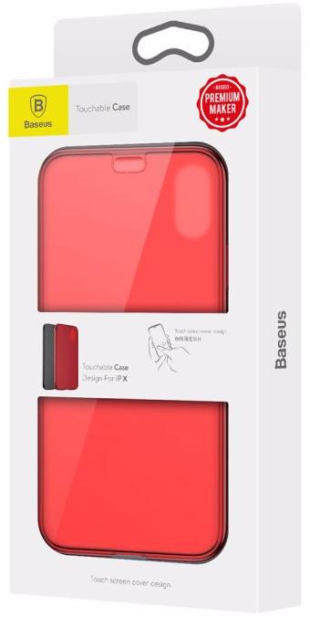 фото Чехол Baseus Touchable Case For iP X Red