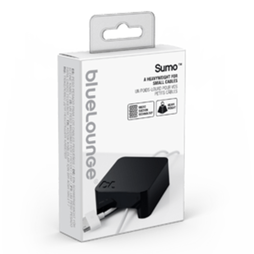 фото Держатель для проводов, Bluelounge Sumo. Материал пластик. Цвет: черный. 
Bluelounge Sumo Heavy Weight - Black