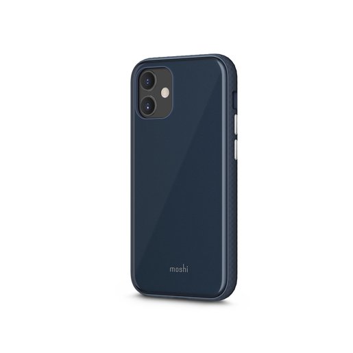 фото Тонкий чехол-накладка Moshi iGlaze для iPhone 12 mini. Совместим с системой крепления Moshi SnapTo ™. Материал: ударопрочный пластик 100%. Цвет: синий