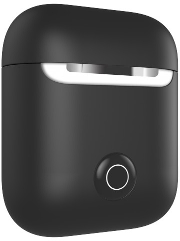 фото Чехол SwitchEasy Skin для в футляра с возможностью беспроводной зарядки к AirPods Pro. Цвет черный