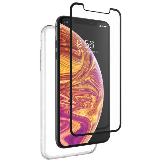 фото Защитный чехол InvisibleShield 360 для iPhone XS/X + защитное стекло InvisibleShield Glass Curve (изогнутое). Материал пластик. Цвет прозрачный