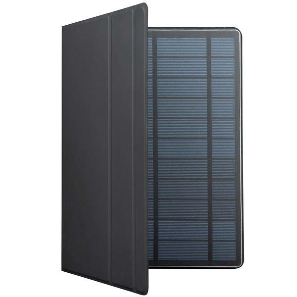 фото Внешний Аккумулятор 12SOL TypeC и солнечная зарядка 12 000мАч, 2USB, панель - ЗУ от солнца 6.5Вт, чехол-папка