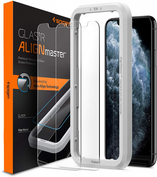 фото Защитное стекло Spigen Align Glas.tR 2 pack - iPhone 11 Pro Max