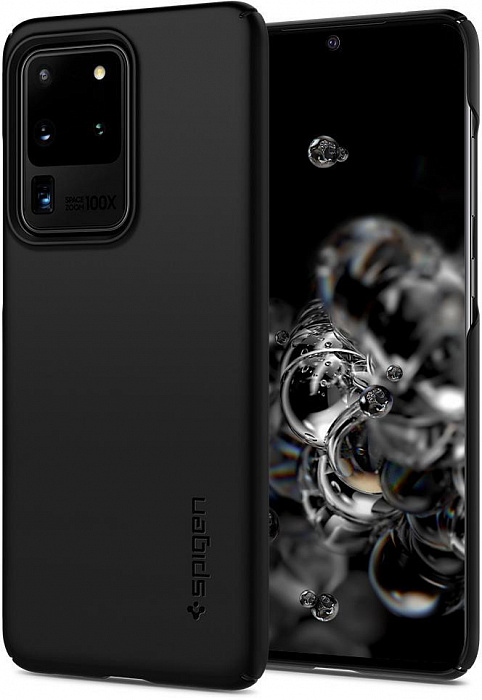фото Чехол Spigen Thin Fit, black - Galaxy S20 Ultra