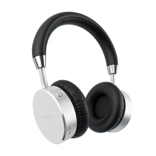 фото Беспроводные накладные наушники Satechi Bluetooth Aluminum Wireless Headphones. Цвет серебряный