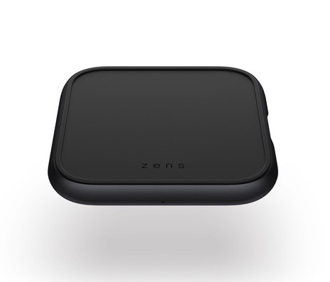 фото Беспроводное зарядное устройство ZENS Aluminium Single Fast Wireless Charger в комплекте с адаптером питания USB-C PD мощностью 18 Вт. Цвет черный