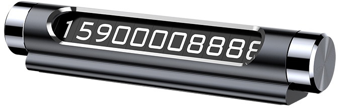 фото Табличка для номера телефона Baseus Temporary Parking Number Card Black