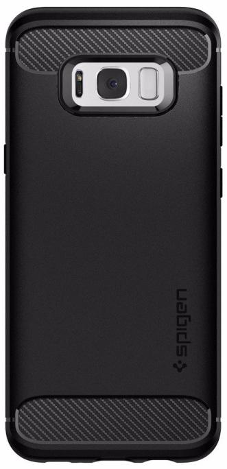 фото Чехол Spigen для Galaxy S8+ Rugged Armor, черный (571CS21661)