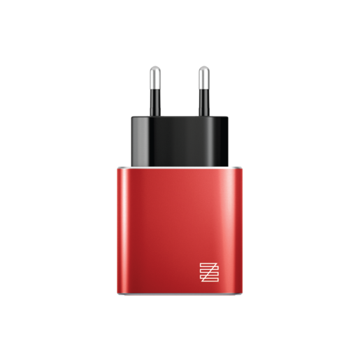 фото Сетевое зарядное устройство LENZZA Piazza Metallic Wall Charger. Два порта USB 5В, 2,1А. Цвет красный.
Lenzza Piazza Metallic Wall Charger, MFi - Red