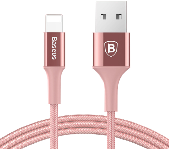 фото Кабель Baseus Shining Cable with Jet metal 1M lightning Rose Gold