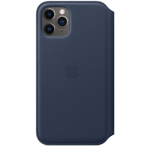 фото Apple iPhone 11 Pro Max Leather Folio - Deep Sea Blue, Кожанный чехол для Iphone 11 Pro Max цвета синяя волна