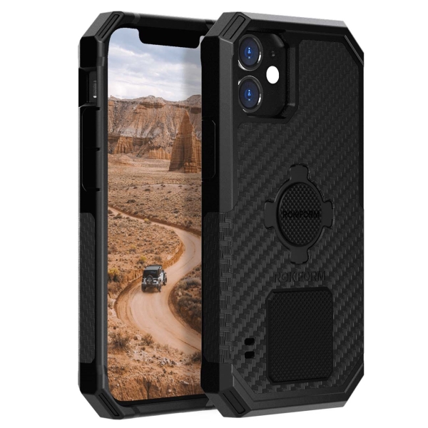 фото Противоударный чехол-накладка Rokform Rugged Case для iPhone 12 Mini со встроенным магнитом.. Материал: поликарбонат. Цвет: черный