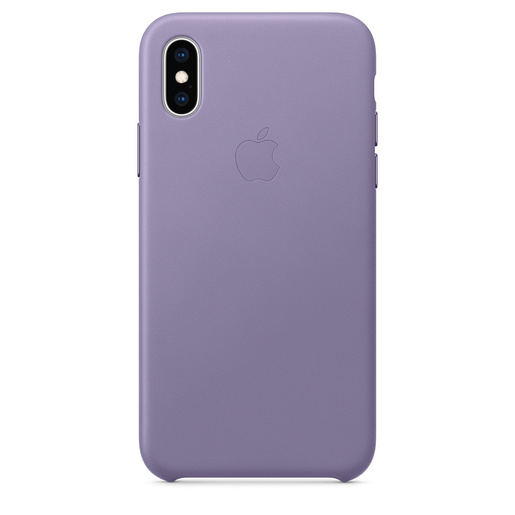 фото Кожаный чехол Apple Leather Case для iPhone XS, цвет (Lilac) лиловый