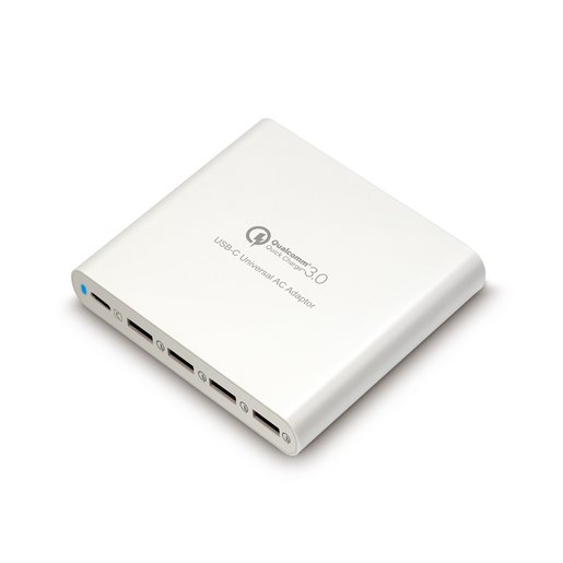 фото Зарядное устройство для мобильных устройств Hyper HyperJuice 80W. Цвет белый.
Hyper HyperJuice 80W USB-C & 4x QC 3.0 USB - White