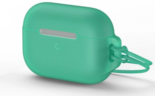 фото Защитный чехол Baseus Let’s go Jelly Lanyard Case для наушников AirPods Pro с креплением green