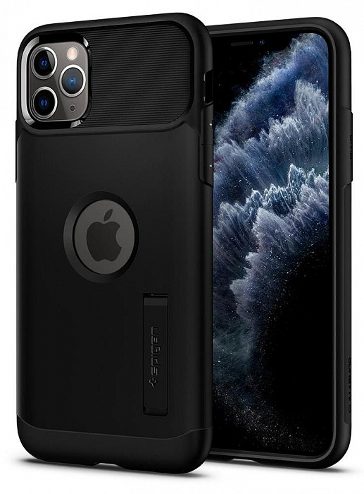 фото Чехол Spigen Slim Armor, black - iPhone 11 Pro
