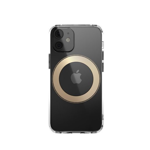 фото Чехол-накладка SwitchEasy MagCrush для iPhone 12 & 12 Pro (6.1"). Цвет: прозрачный, золотой