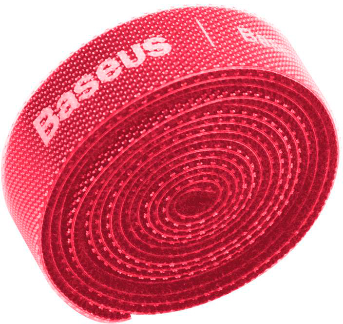 фото Органайзер проводов Baseus Rainbow Circle Velcro Straps 1m Red