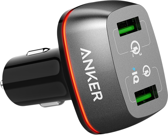 фото Автомобильное зарядное устройство Anker PowerDrive+ 2 with Quick Charge 3.0, Offline Packaging V3. Черный A2224H11