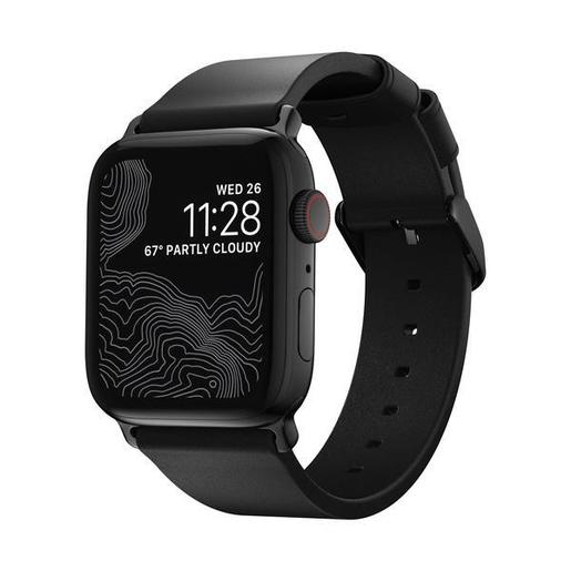 фото Ремешок Nomad Modern Slim Leather Strap для Apple Watch - 40/38mm. Цвет ремешка: черный 