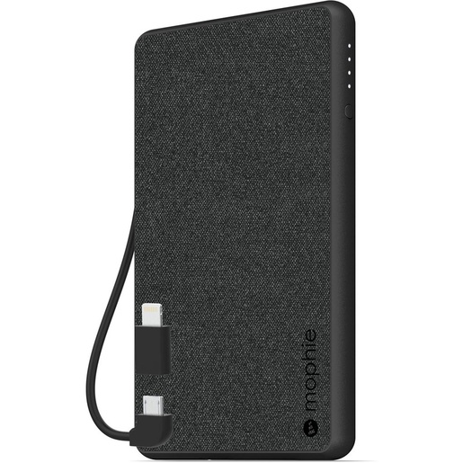 фото Внешний портативный аккумулятор Mophie PowerStation Plus Mini Gen 4. Емкость 4000 мАч. Встроенный кабель 2 в 1 Micro-USB, Lightning. 
Mophie Powerstation Plus Mini Gen 4 Lightning/Micro-USB - Black