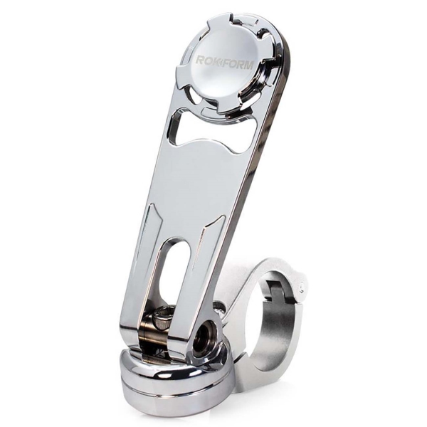 фото Крепление для телефона Rokform Motorcycle Handlebar Phone Mount на руль мотоцикла. Цвет: серебряный