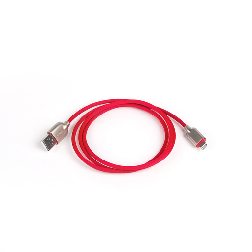 фото Кабель Rombica Digital MB-05, интерфейс Lightning to USB. Длина 1 м. Цвет красный.
Rombica Digital MB-05 Lightning to USB Cable - Red
