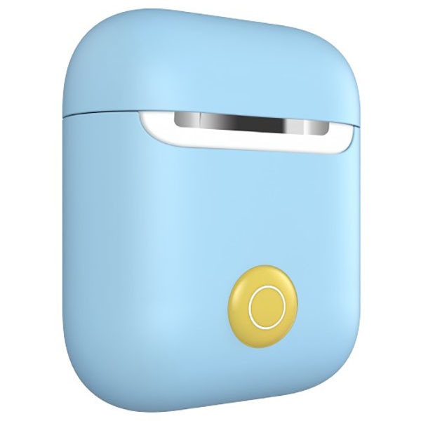 фото Чехол SwitchEasy ColorBuddy для в футляра с возможностью беспроводной зарядки к AirPods 1 и 2. Цвет голубой