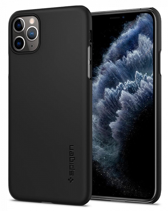 фото Чехол Spigen Thin Fit, black - iPhone 11 Pro