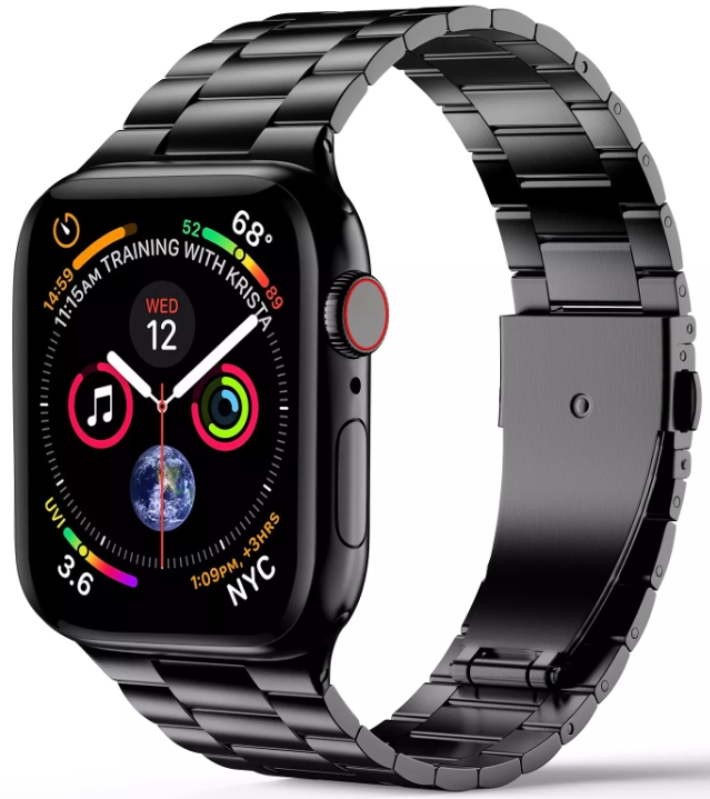 фото Ремешок Wiwu Three Beads Steel Band для Apple Watch Series 1-6/SE 42/44 mm (Space Grey)