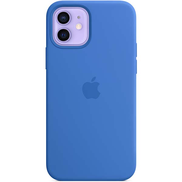 фото Силиконовый чехол MagSafe для IPhone 12 mini цвета капри (синий)