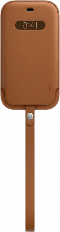 фото Чехол Apple iPhone 12 | 12 Pro Leather Sleeve with MagSafe Saddle Brown