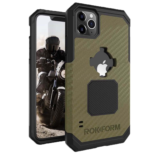 фото Противоударный чехол-накладка Rokform Rugged Case для iPhone 11 Pro со встроенным магнитом. Цвет: зеленый