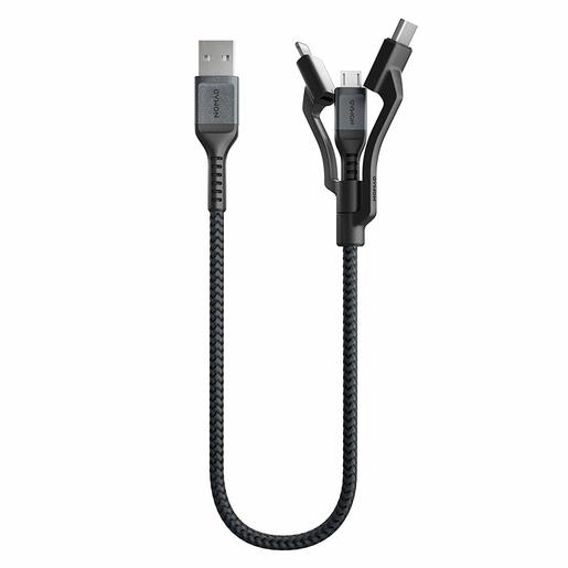 фото Кабель Nomad Universal Cable, интерфейсы Lightning/USB-C/Micro-USB. Длина 0,3 м. Цвет чёрный