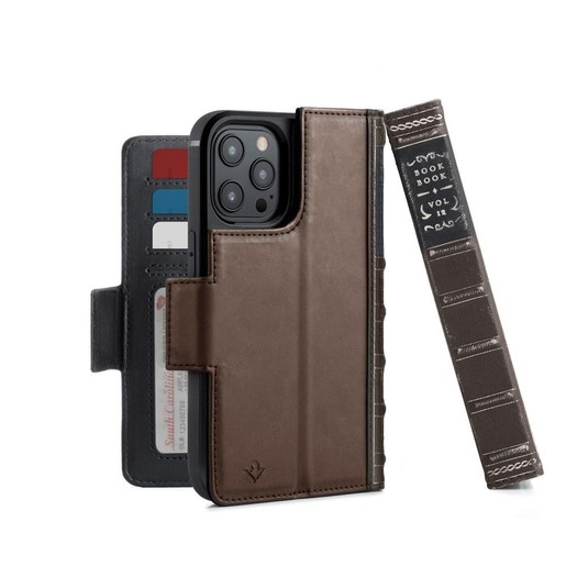 фото Чехол-книга в твердом переплете Twelve South iPhone 12 Pro Max. Цвет: коричневый