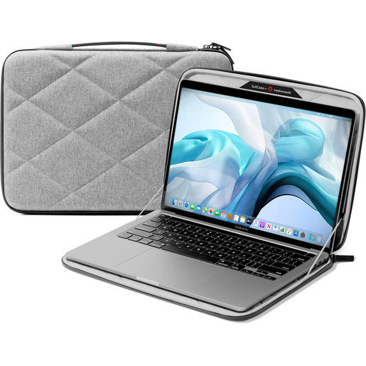 фото Чехол Twelve South SuitCase для Macbook Pro/Air 13" с ручкой из натуральной кожи. Цвет: серый