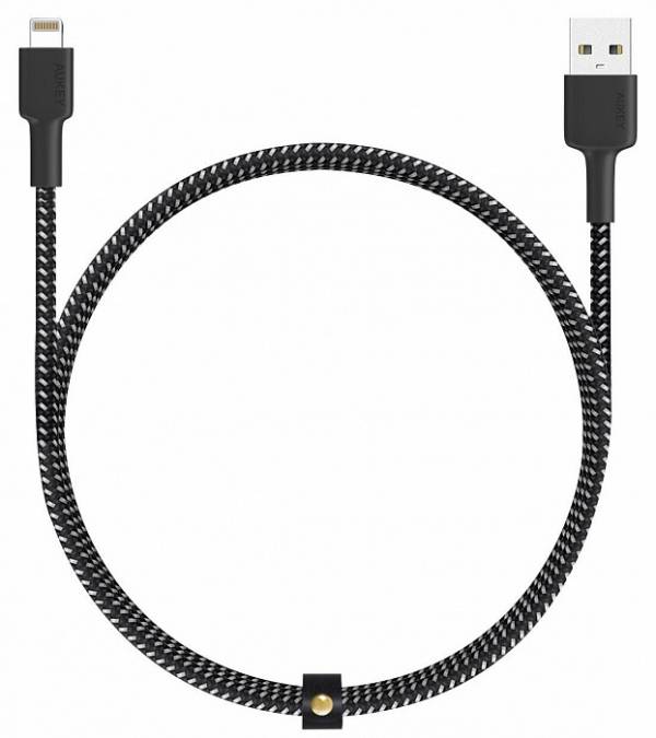 фото Кабель Aukey MFi Lightning 8 pin Sync and Charging Cable,L=1.2M*1,black & white