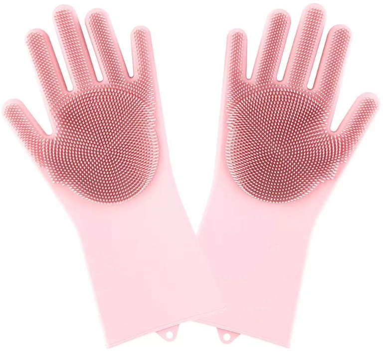 фото Перчатки для уборки Xiaomi Silicone Cleaning Glove (Pink)
