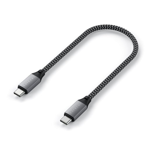 фото Кабель Satechi Type-C Cable. Длина кабеля: 25 см. Цвет: серый космос