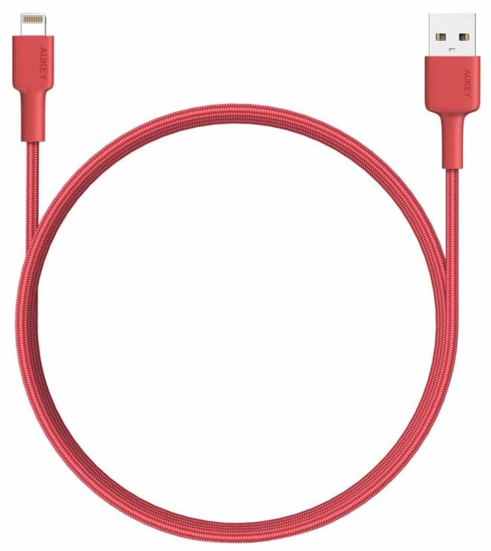 фото Кабель Aukey CB-BAL4 USB to Lightning 2m (Red)