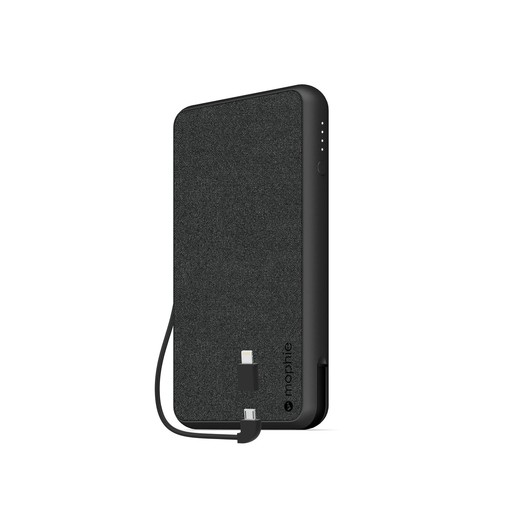 фото Mophie Powerstation Plus XL Внешний портативный аккумулятор. Емкость аккумулятора 10000 МаЧ. Кабель 2в1 Micro USB и Lightning. Цвет черный.
Mophie Powerstation Plus XL (Fabric) Lightning & Micro USB - Black